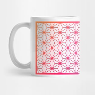 Asanoha Traditional Japanese Wagara Pattern - Psychedelic V4 Mug